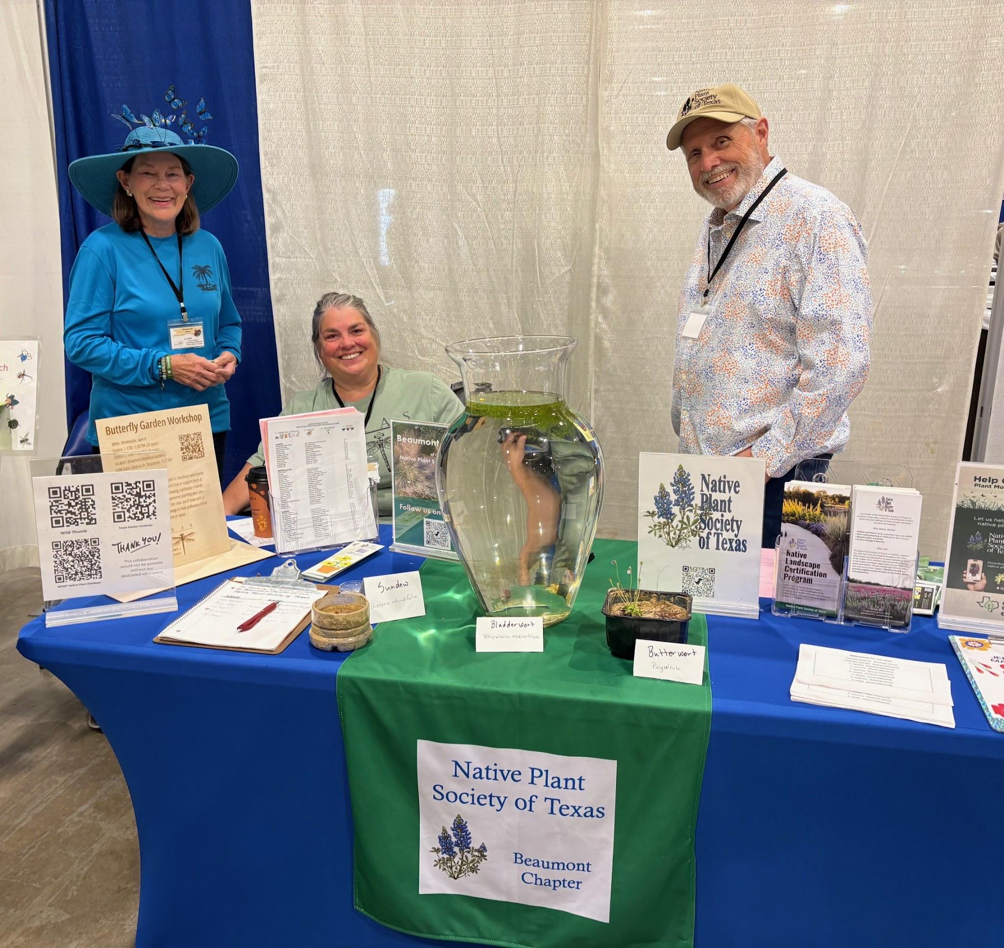 Native Plant Society of Texas display table at Champions for Nature