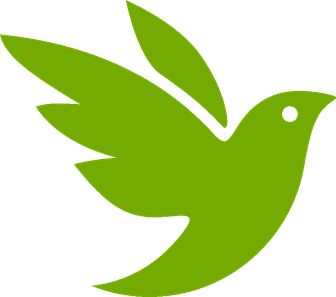 Green bird icon representing community science observations